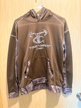 TrueTimber Camo Men's Brown Hooded Sweatshirt